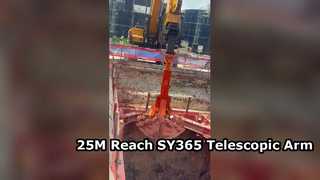 SY365 için 1,5 m3 kovalı 25M teleskopik kol
